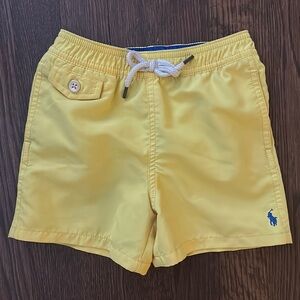 Ralph Lauren Yellow Kids Swim Trunks